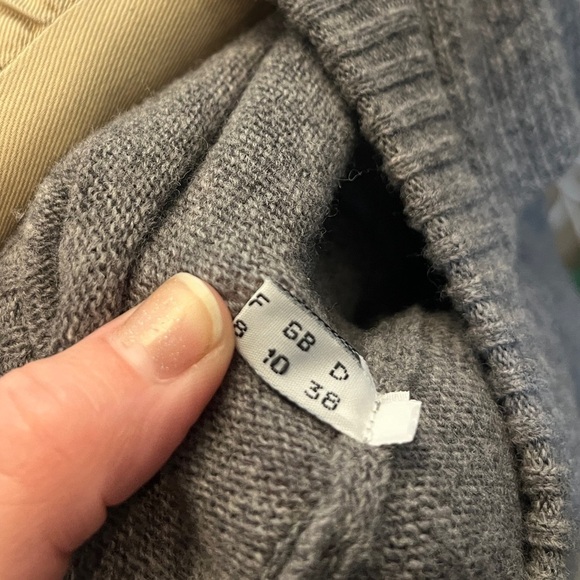 See By Chloé Ruffle Sleeve Virgin Wool Sweater Sz 6 Grey - Picture 12 of 12